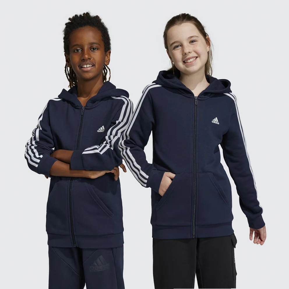 Essentials 3-Stripes Full-Zip Kids' Track Top