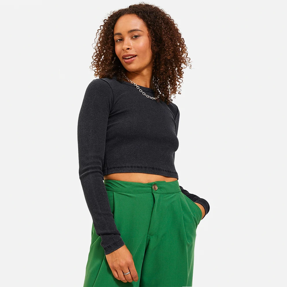 Feline Wash Women's Cropped Long Sleeve