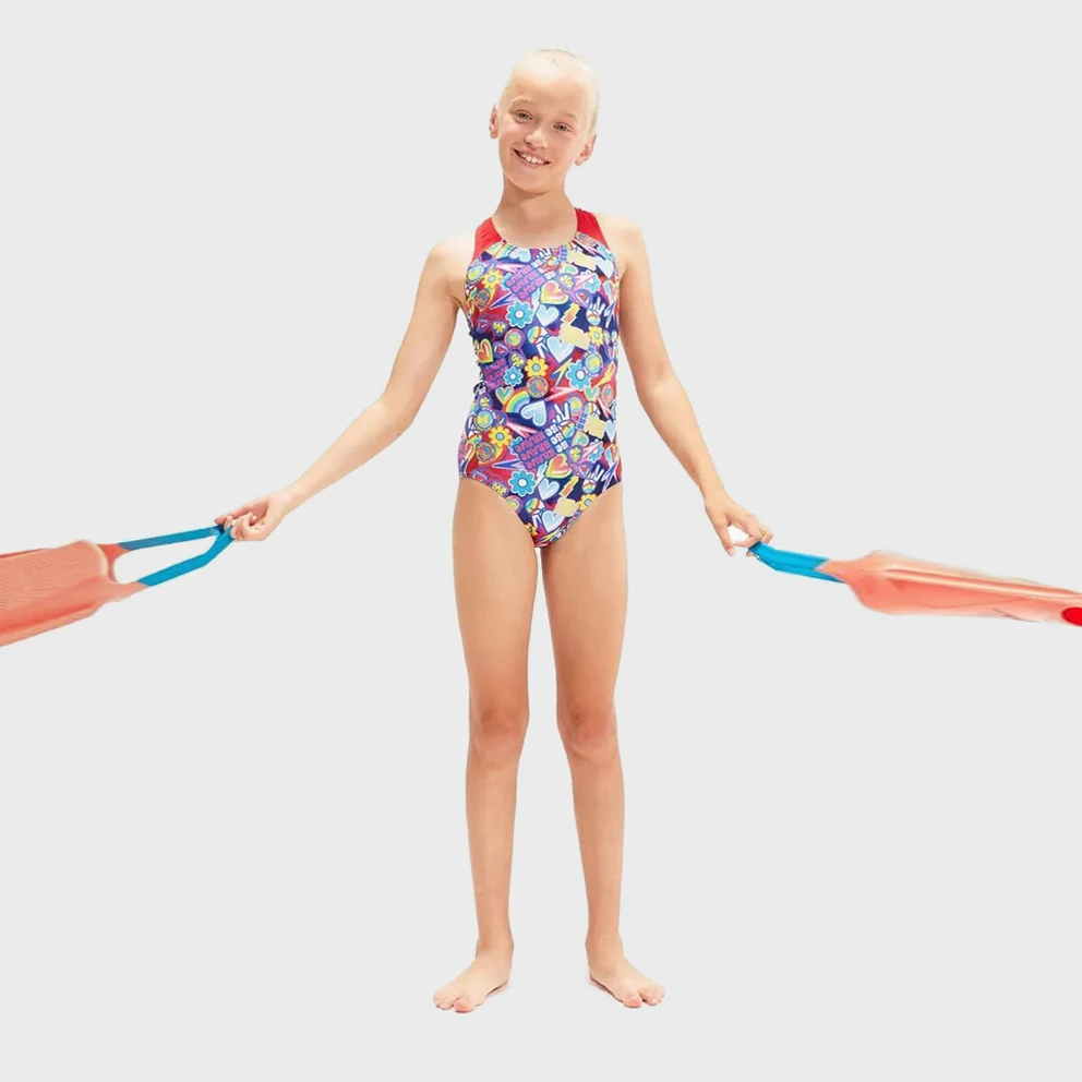 Digital Allover Splashback Kids' Swimmsuit