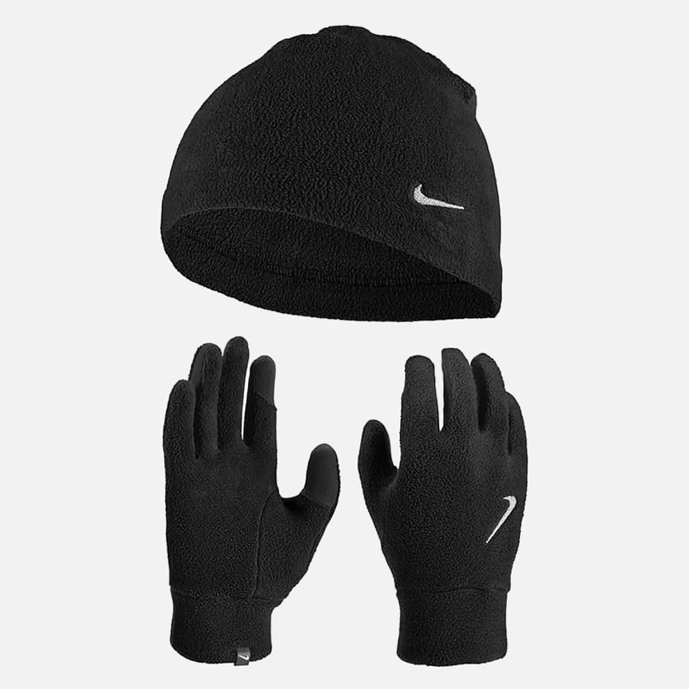 Fleece Men's Set Knit Jacbeanie & Gloves