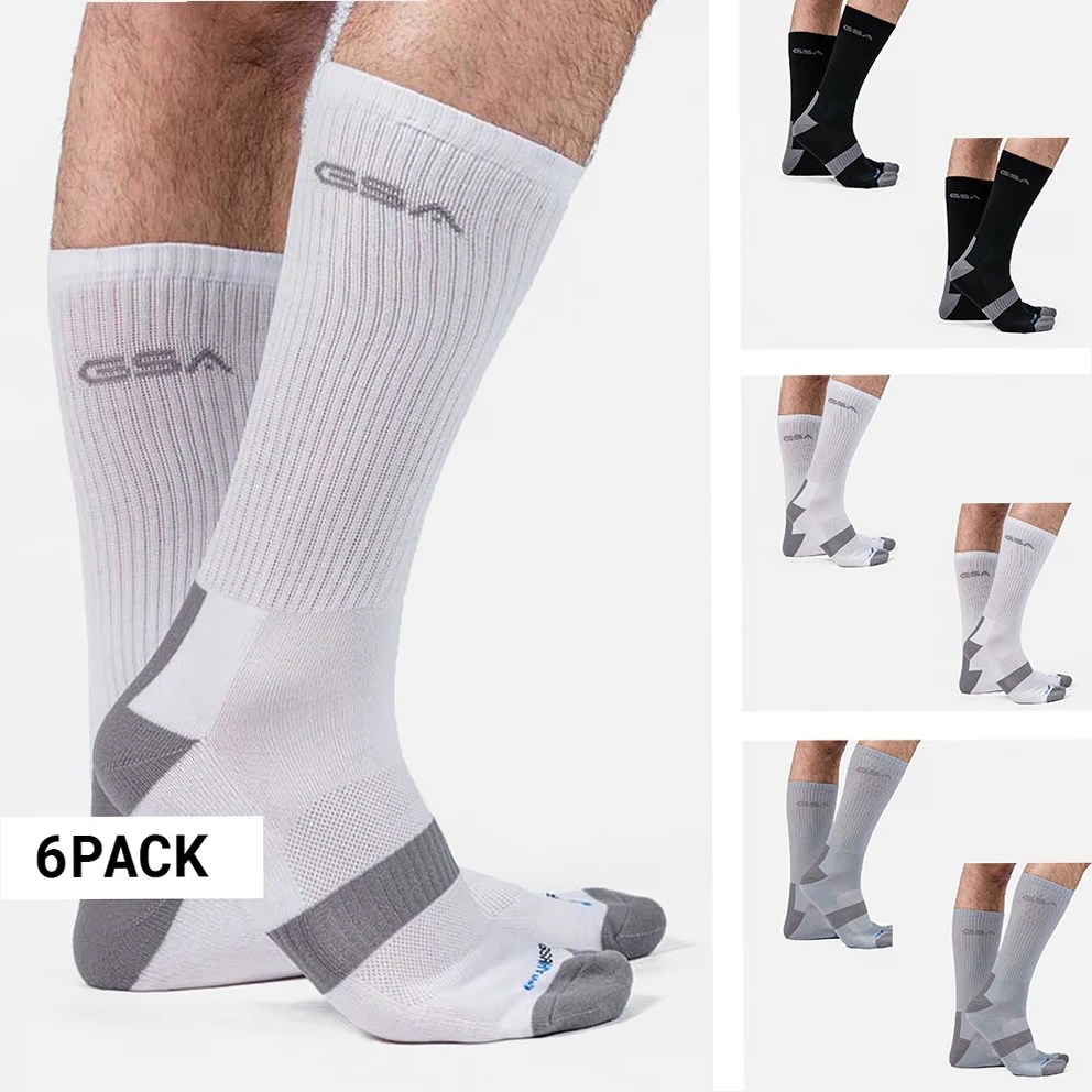 Crew Semi Cushioned 6-Packs Men's Socks