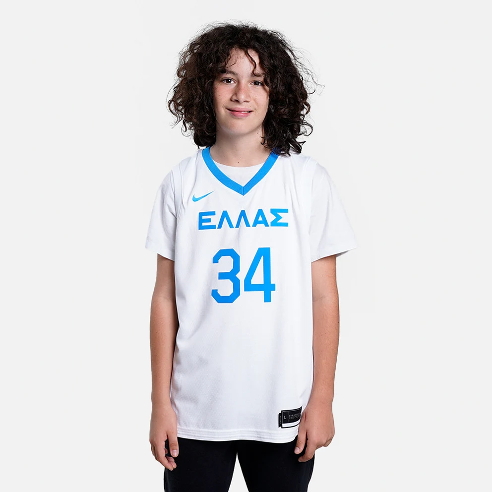 Greece National Team Giannis Antetokounmpo Kids' Basketball Jersey
