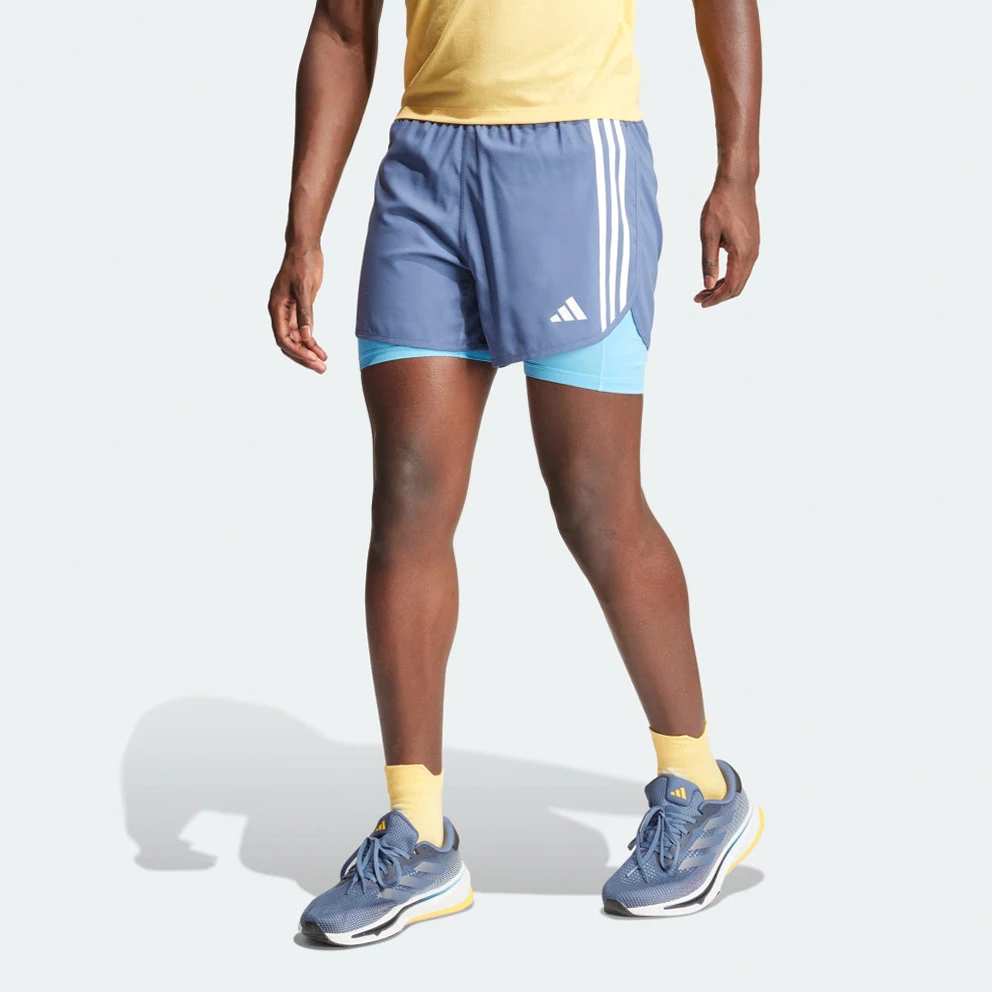 Own The Run 3-Stripes 2-in-1 Men's Running Shorts