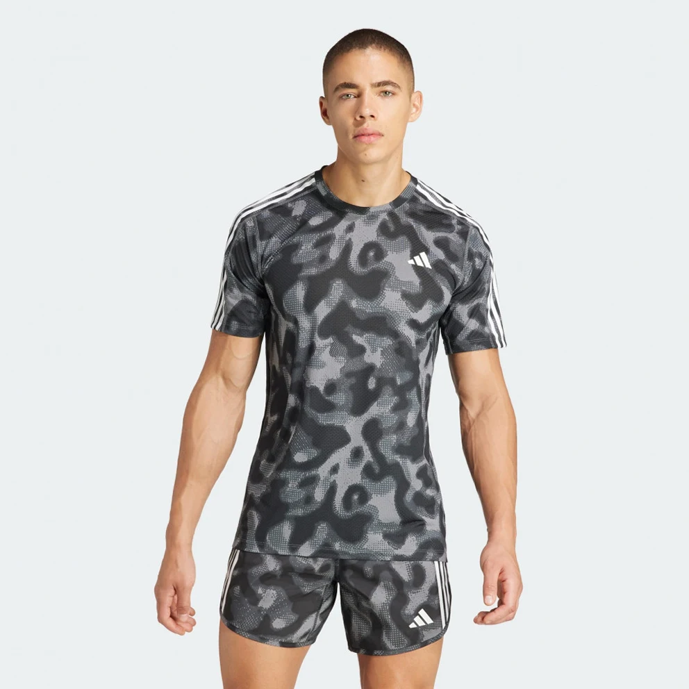 Own the Run 3-Stripes Allover Print Men's T-shirt