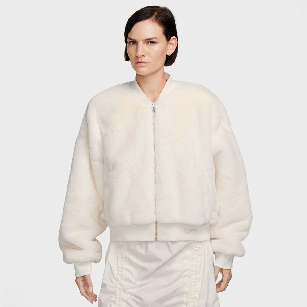 Sportswear Faux Fur Women's Bomber Jacket