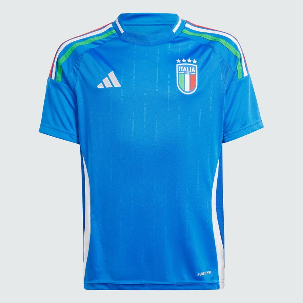 National team of Italy 2024 Home Kids' Football Jersey