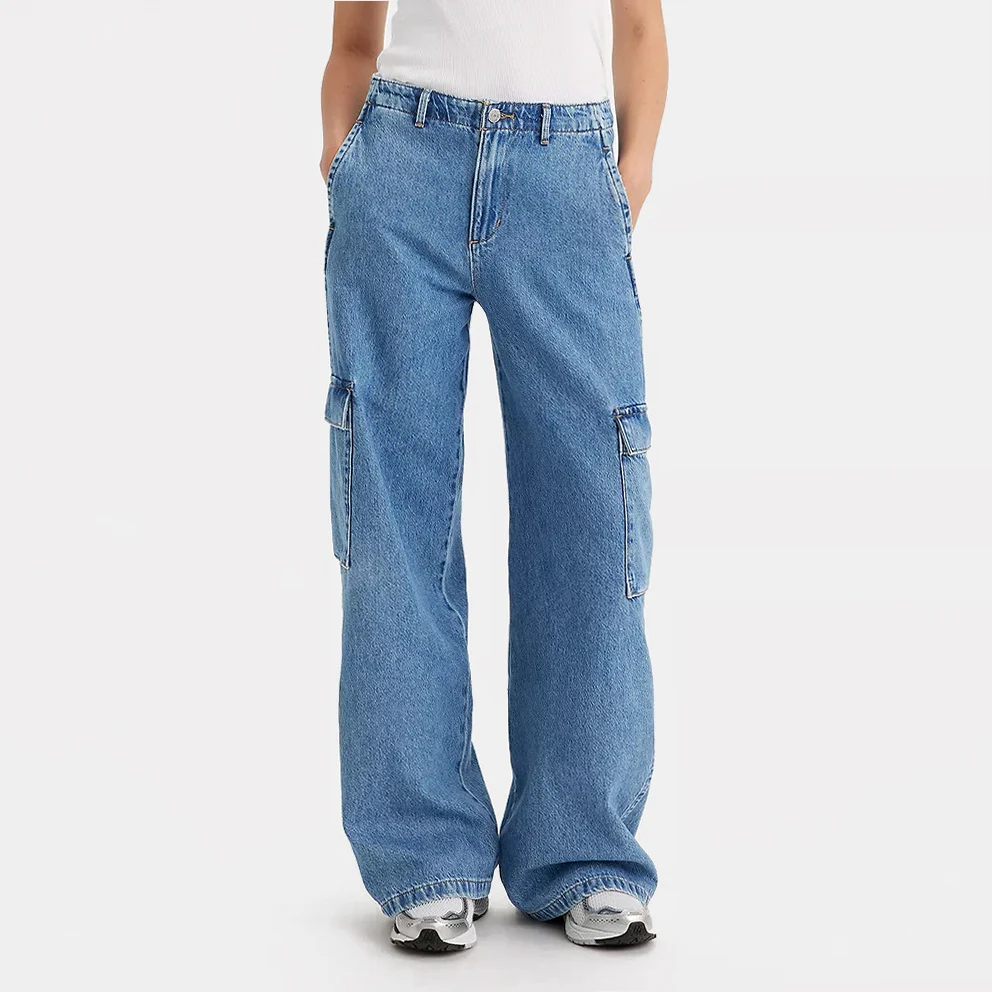 Baggy Cargo Denim Med Indigo Women's Jeans