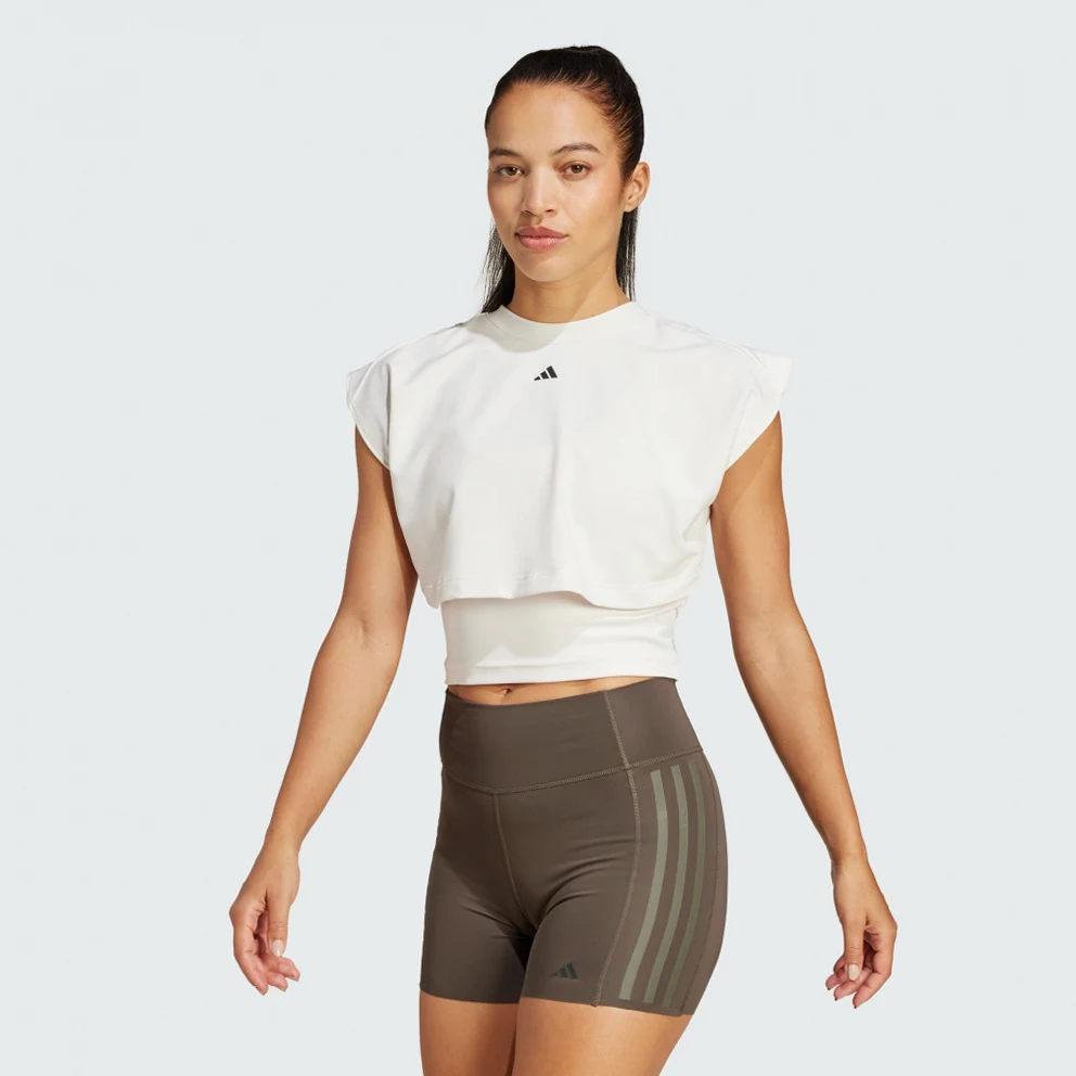 Power Boxy French Terry 3-Stripes Women's Cropped Women's T-Shirt
