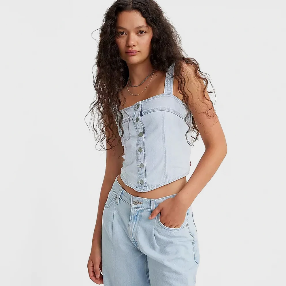 Drea Lightweight Women's Cropped Denim Tank Top