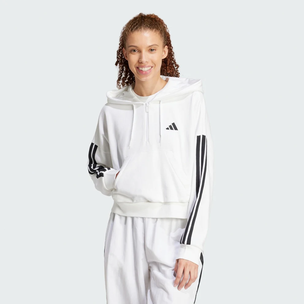 Essentials 3-Stripes French Terry Women's Half-Zip Hoodie