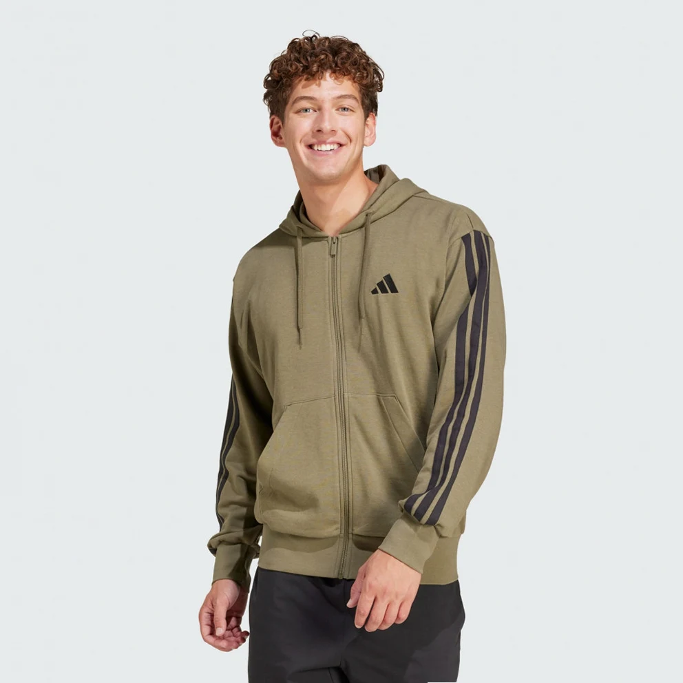 Essentials 3-Stripes French Terry Full-Zip Men's Track Top
