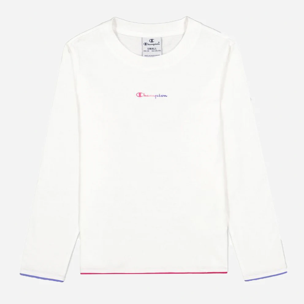 Crewneck Children's T-shirt With Long Sleeves