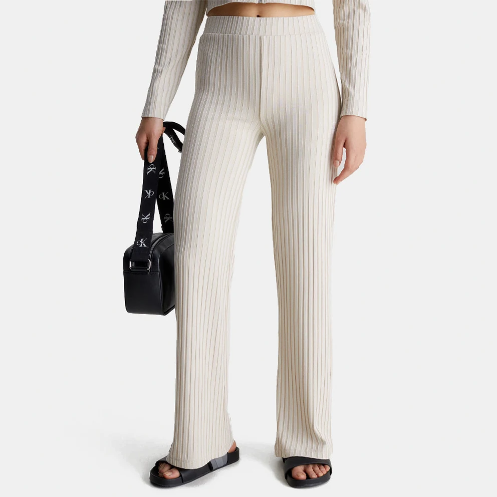 Ribbed Jersey Flared Women's Track Pants