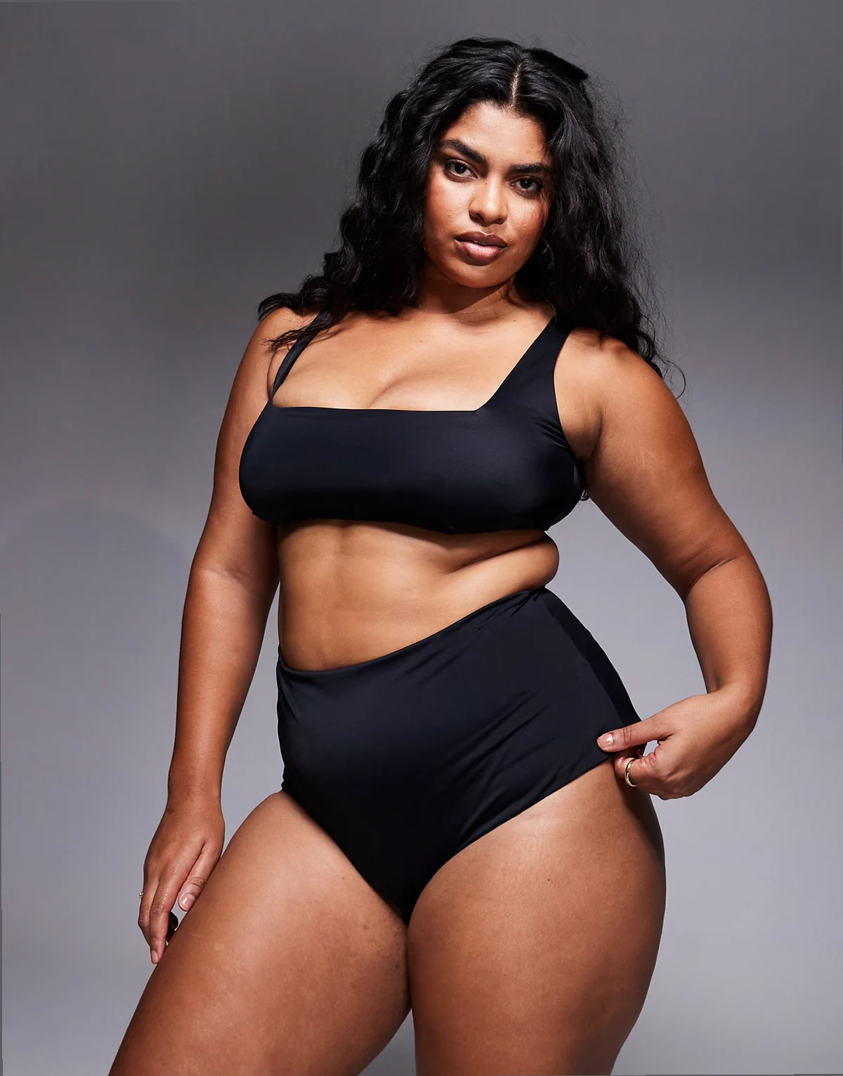 ASOS DESIGN Curve mix and match Maya in black
