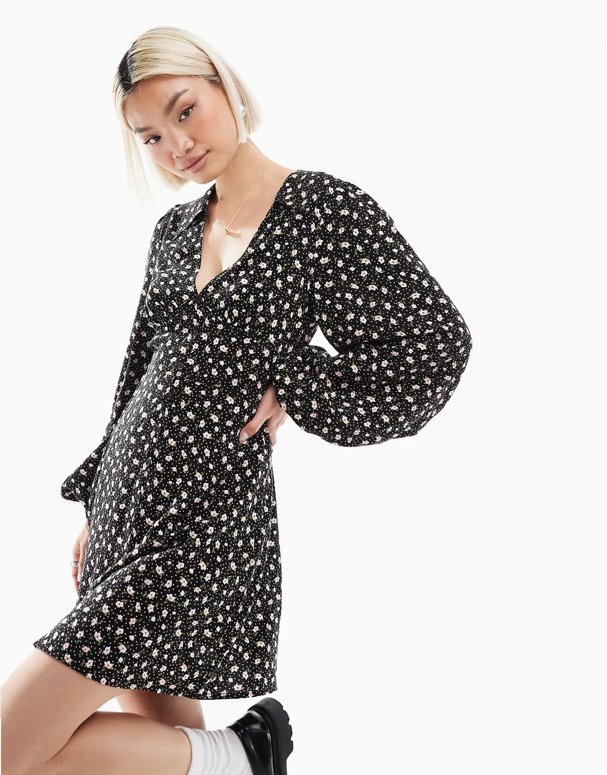 mini tea dress in ditsy floral print