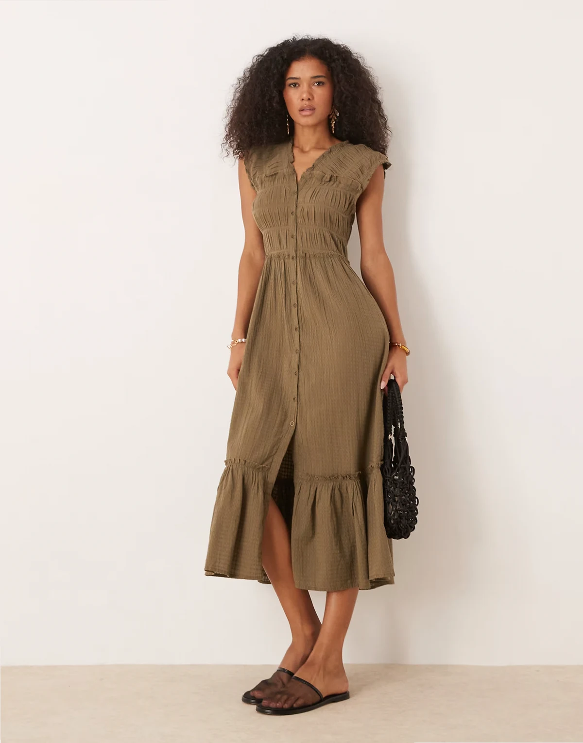Desert Dazed midi dress in caiman