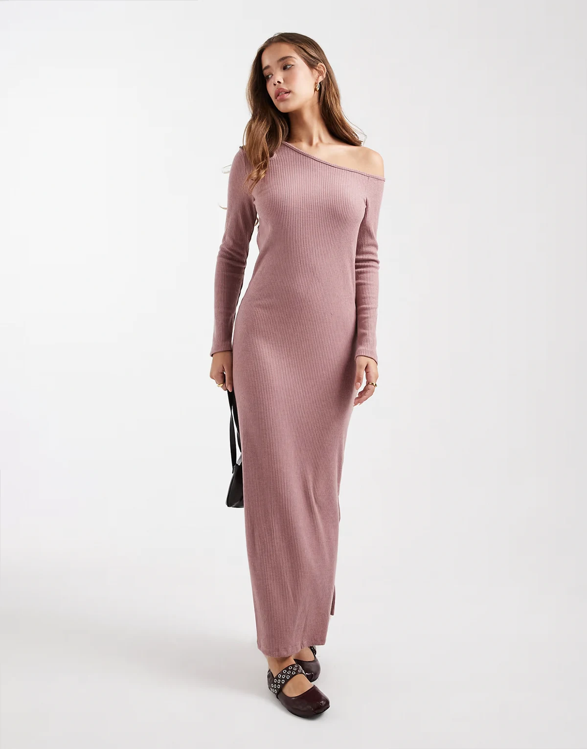 Teen knit maxi dress in pink