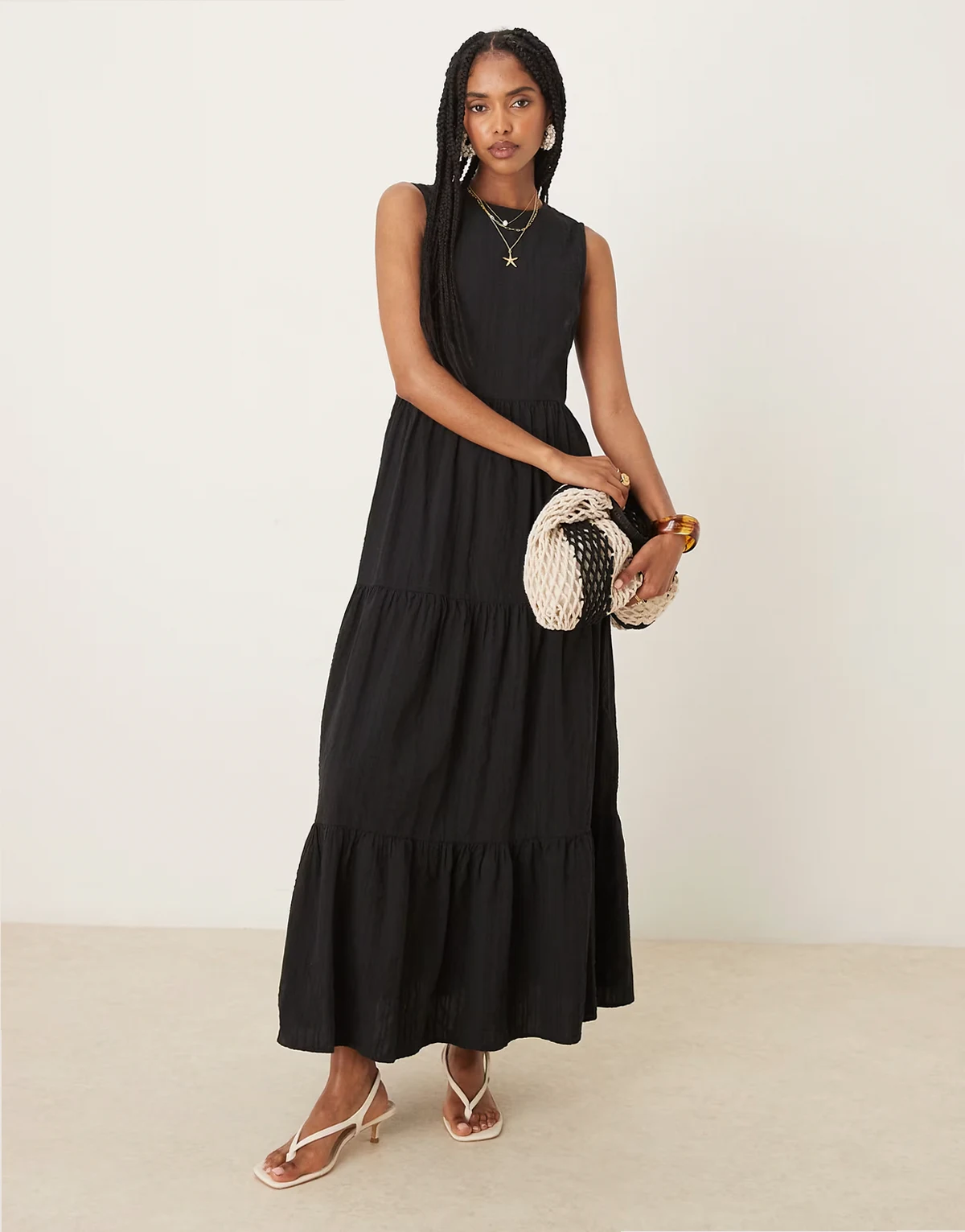 Astrid midi dress in black