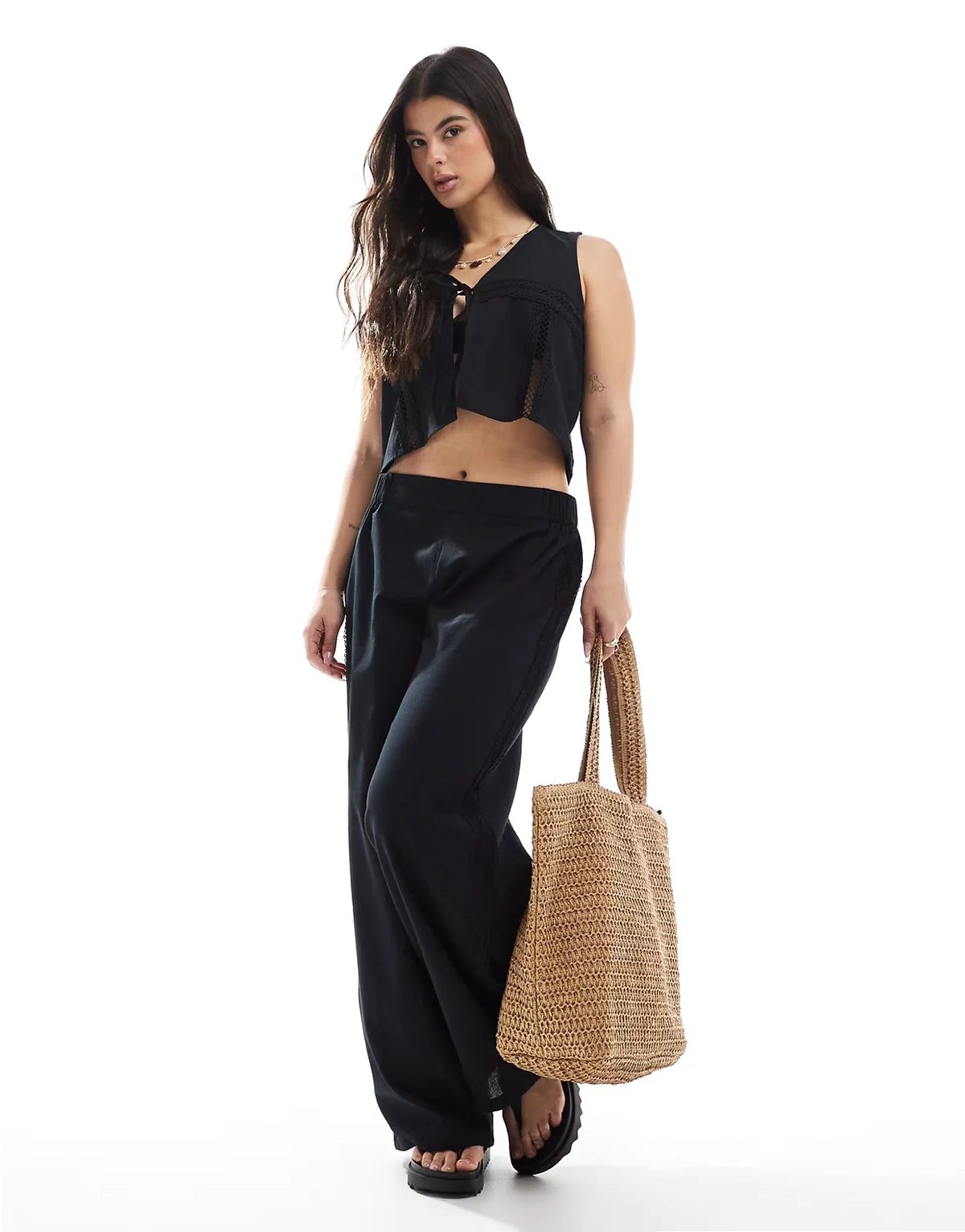 Esmee Exclusive beach set in black