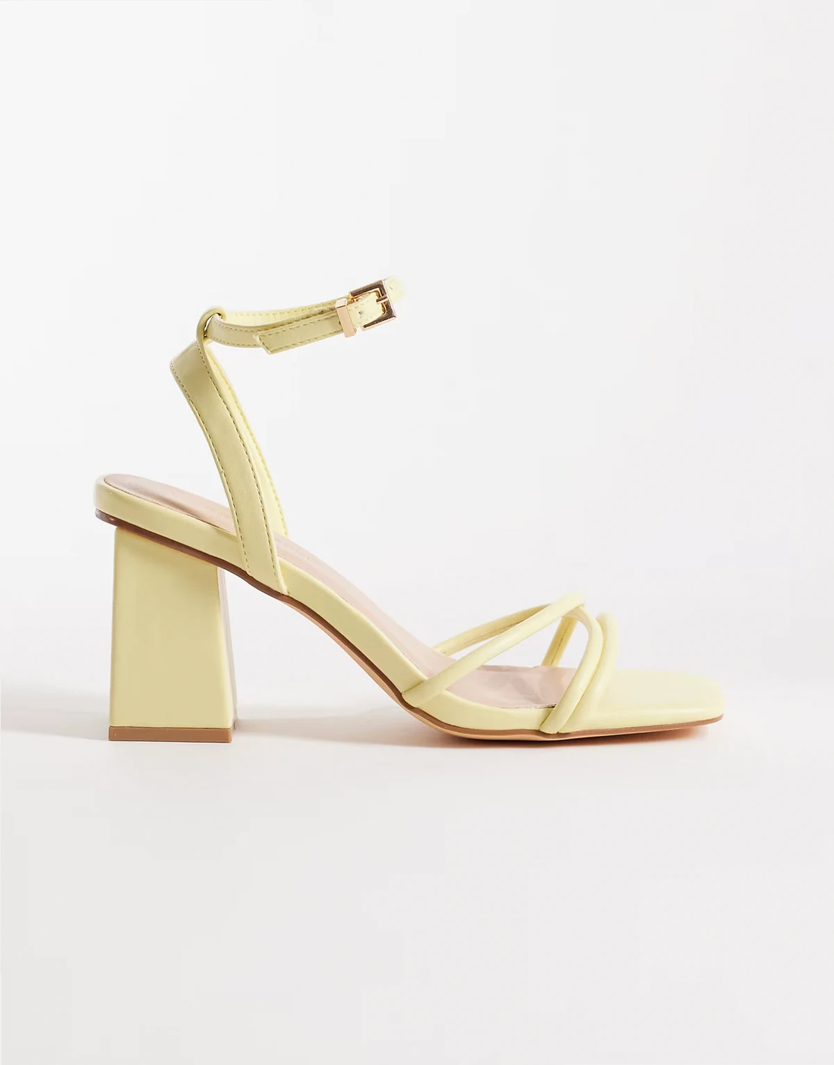 Ash strappy mid block heeled sandals in citrus lime