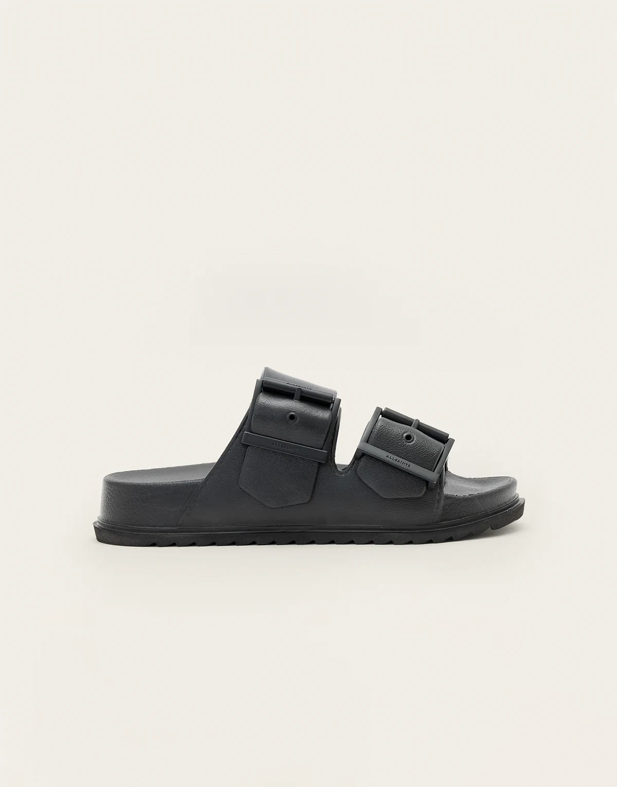 Sian double strap sandals in black
