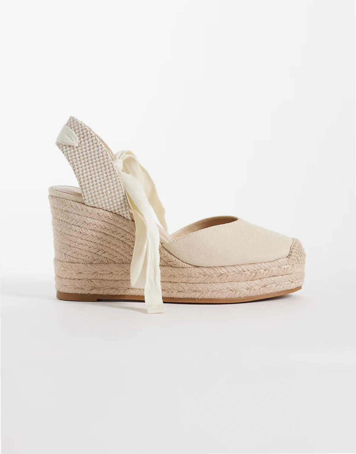 – Teen – Kremowe espadryle na koturnie