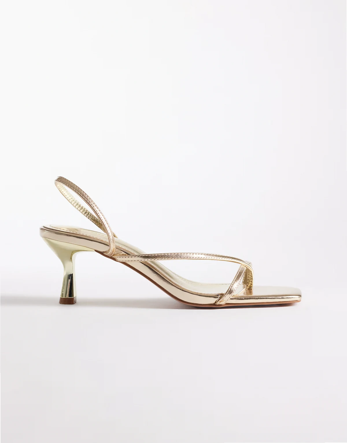 Simmi London Zarah kitten heel mule sandals in gold