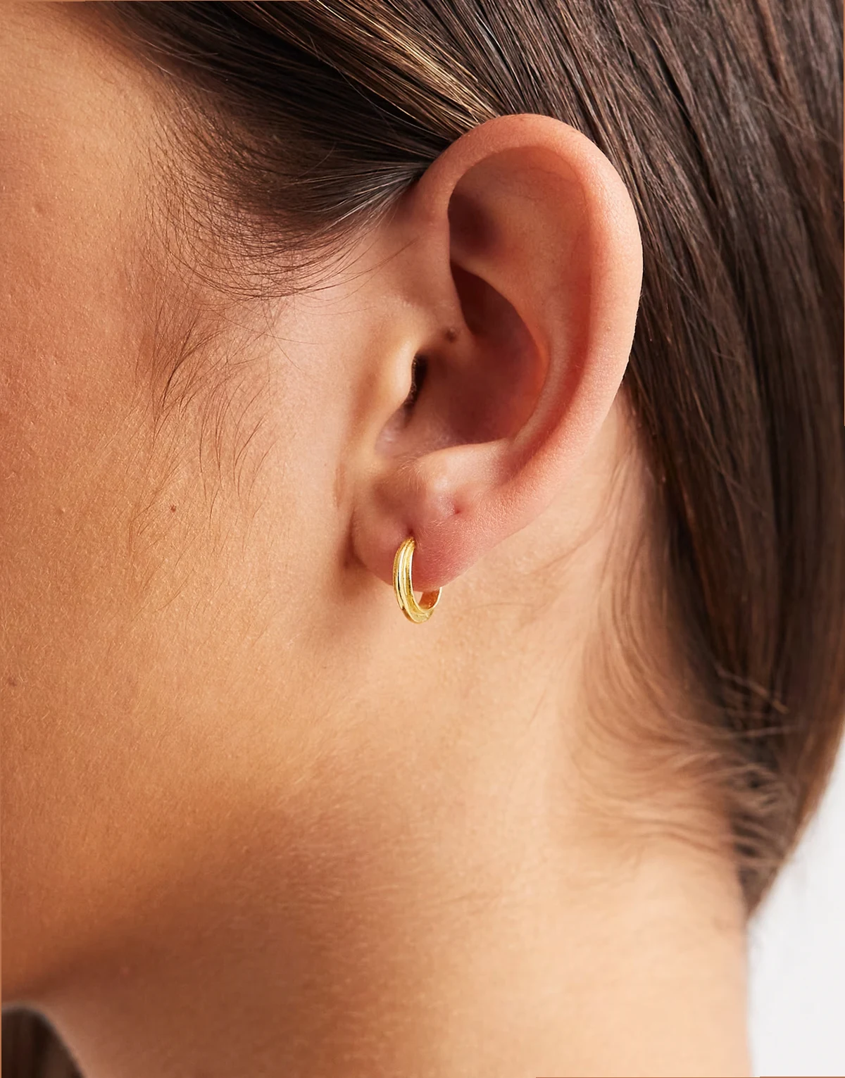 10mm gold plated twisted hoop earrings