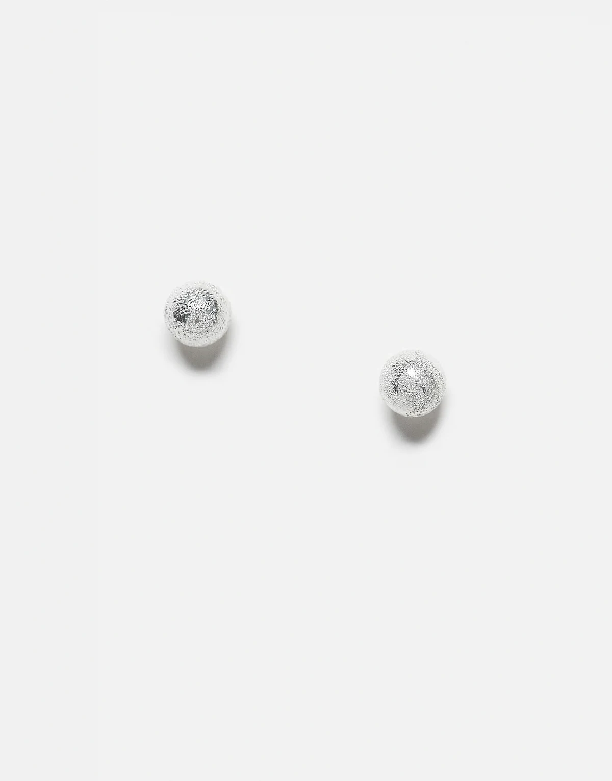 6mm hammered ball stud earrings in sterling silver
