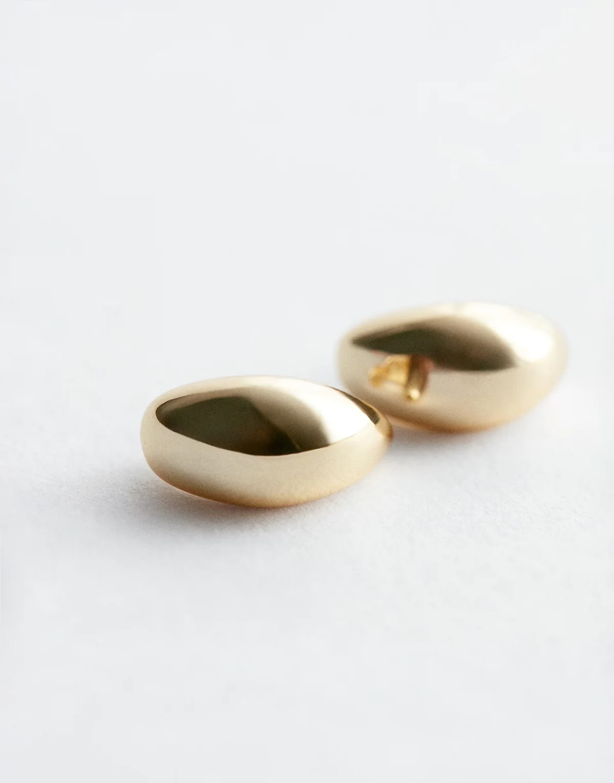 teardrop hoops in gold