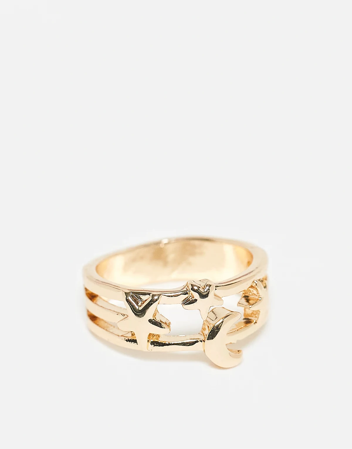 – Ring in Goldoptik mit Himmelkörpermotiven