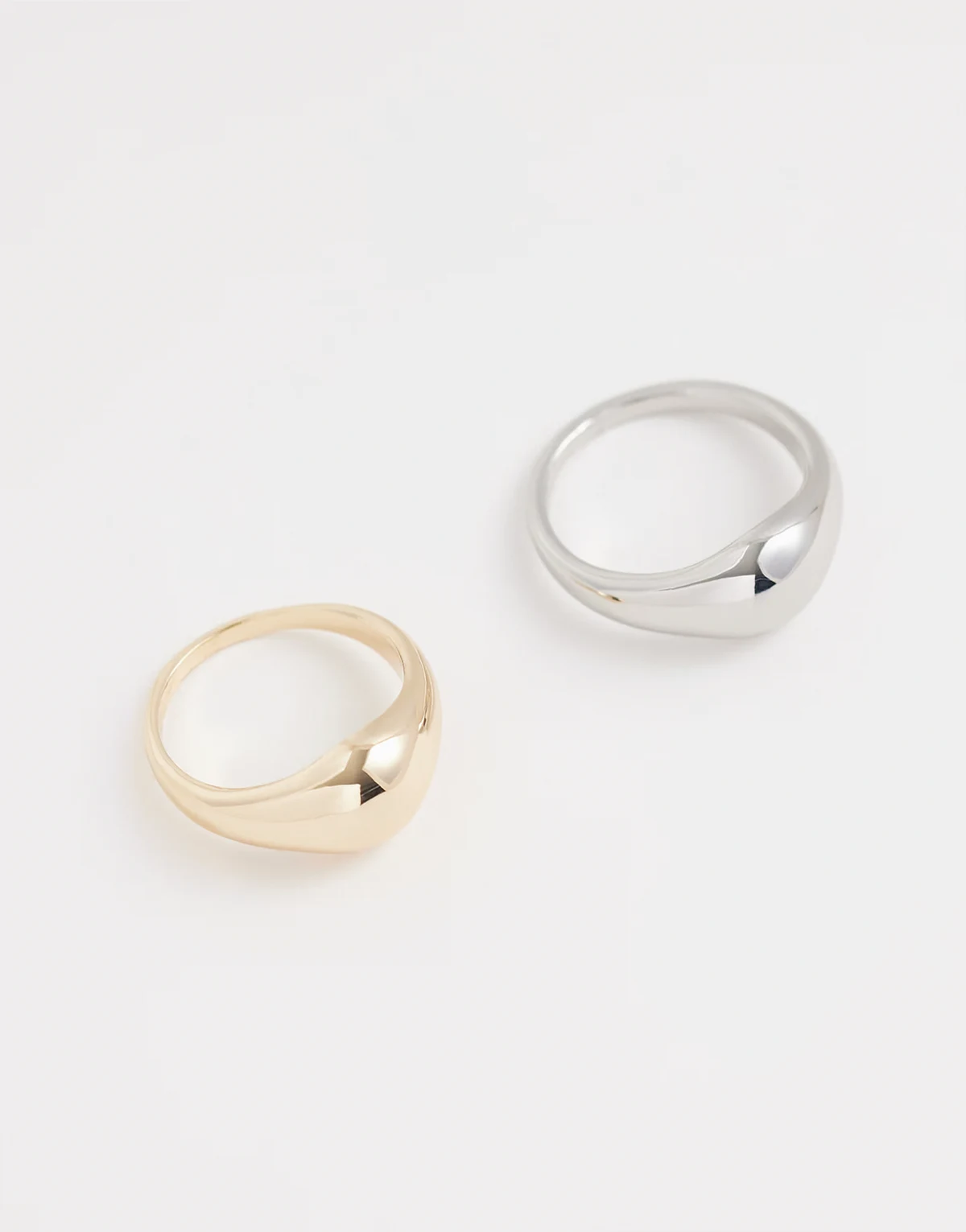 – Ringe in Gold- und Silberoptik mit Bläschendesign, 2er-Pack