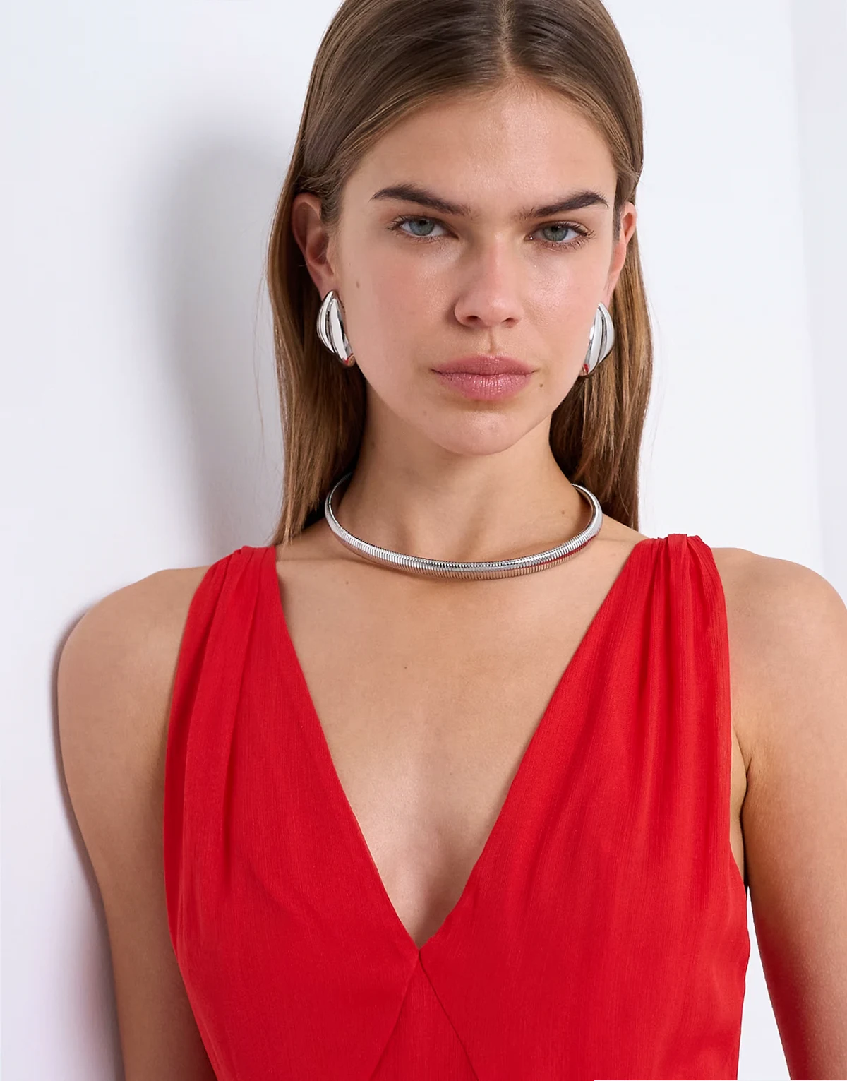 – Matty – Naszyjnik ze stali nierdzewnej w odcieniu srebra