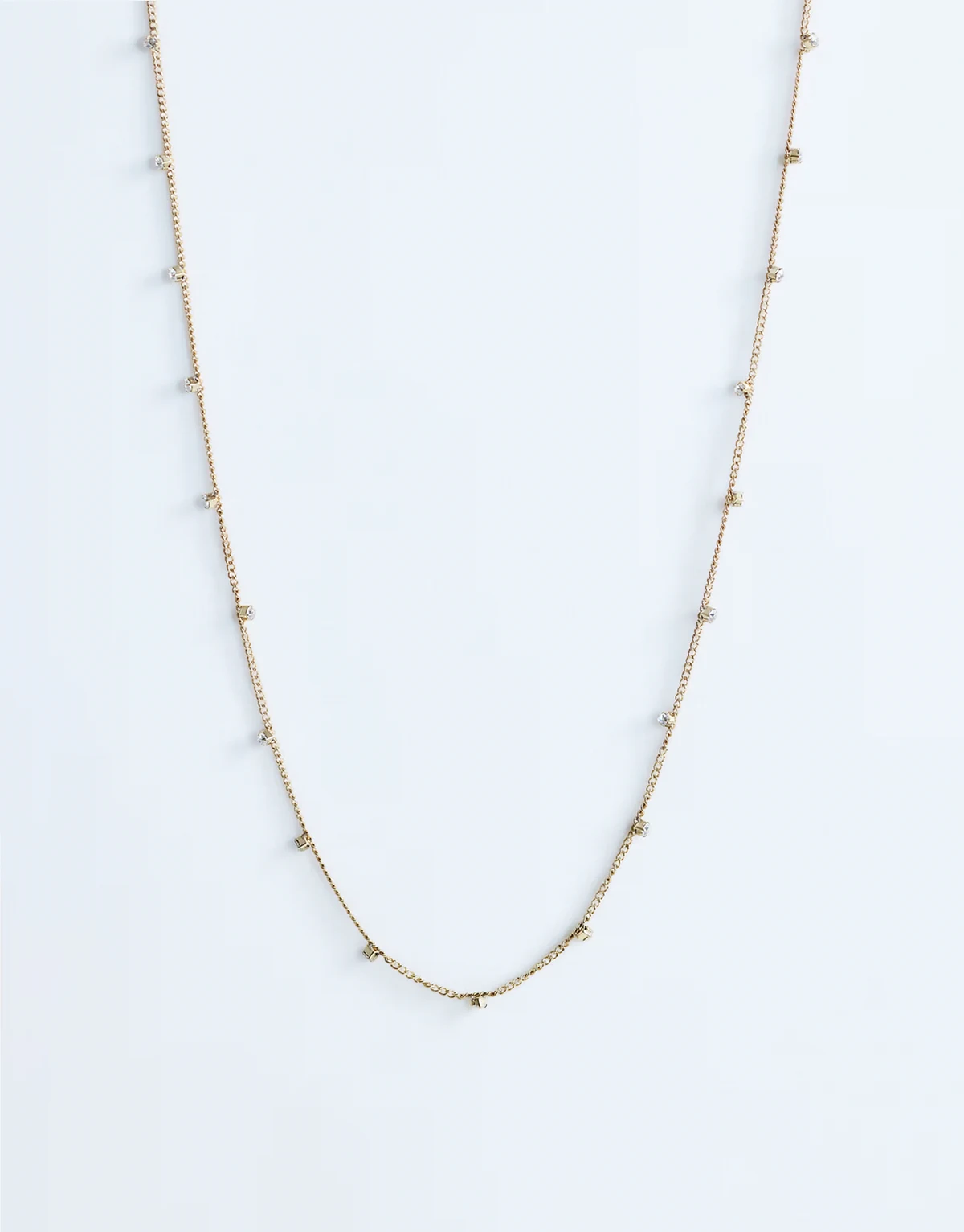 – Demi – Naszyjnik łańcuszkowy ze strasami, w kolorze złota