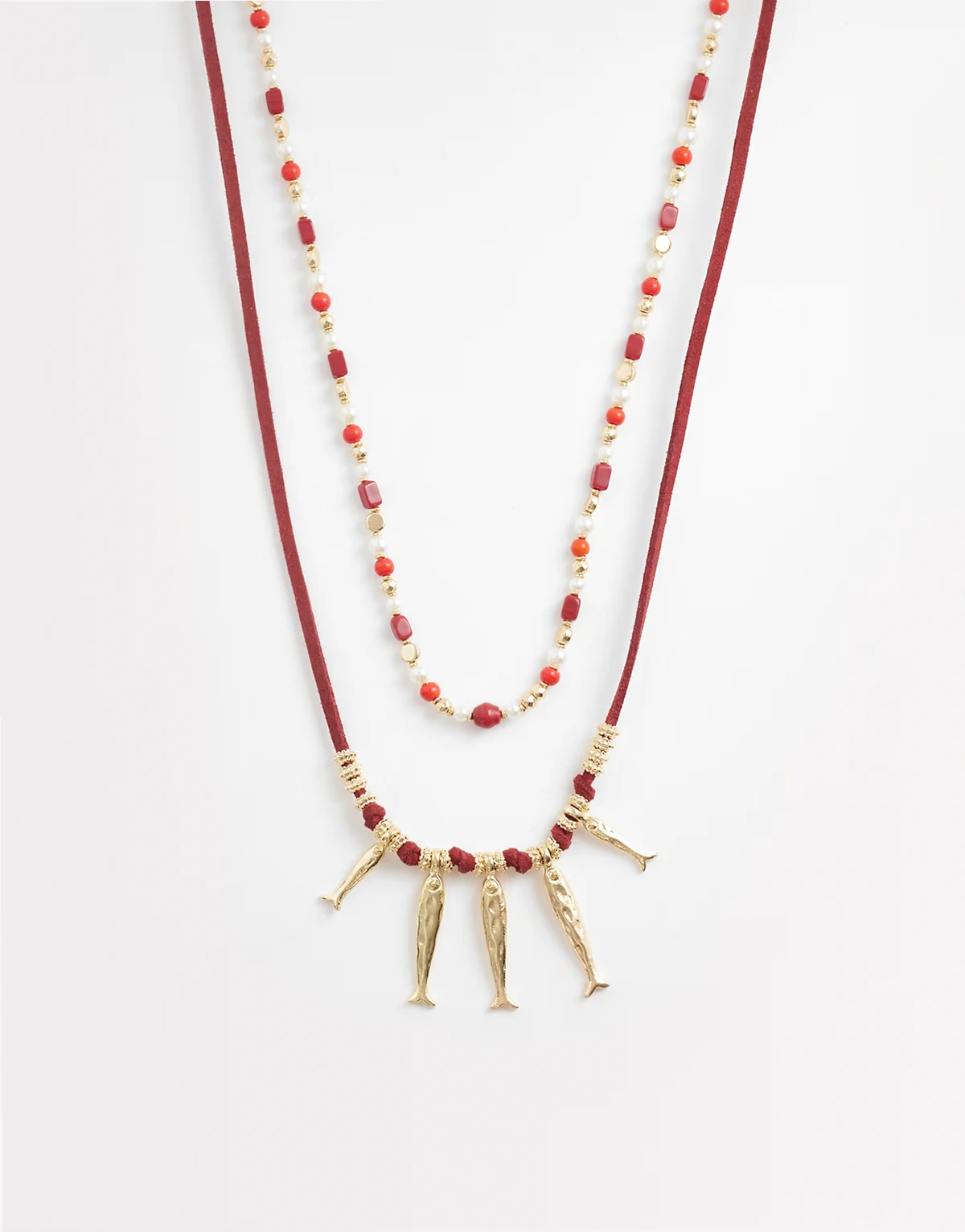 – Catch of the Day – Perlen-Halskette in Rot