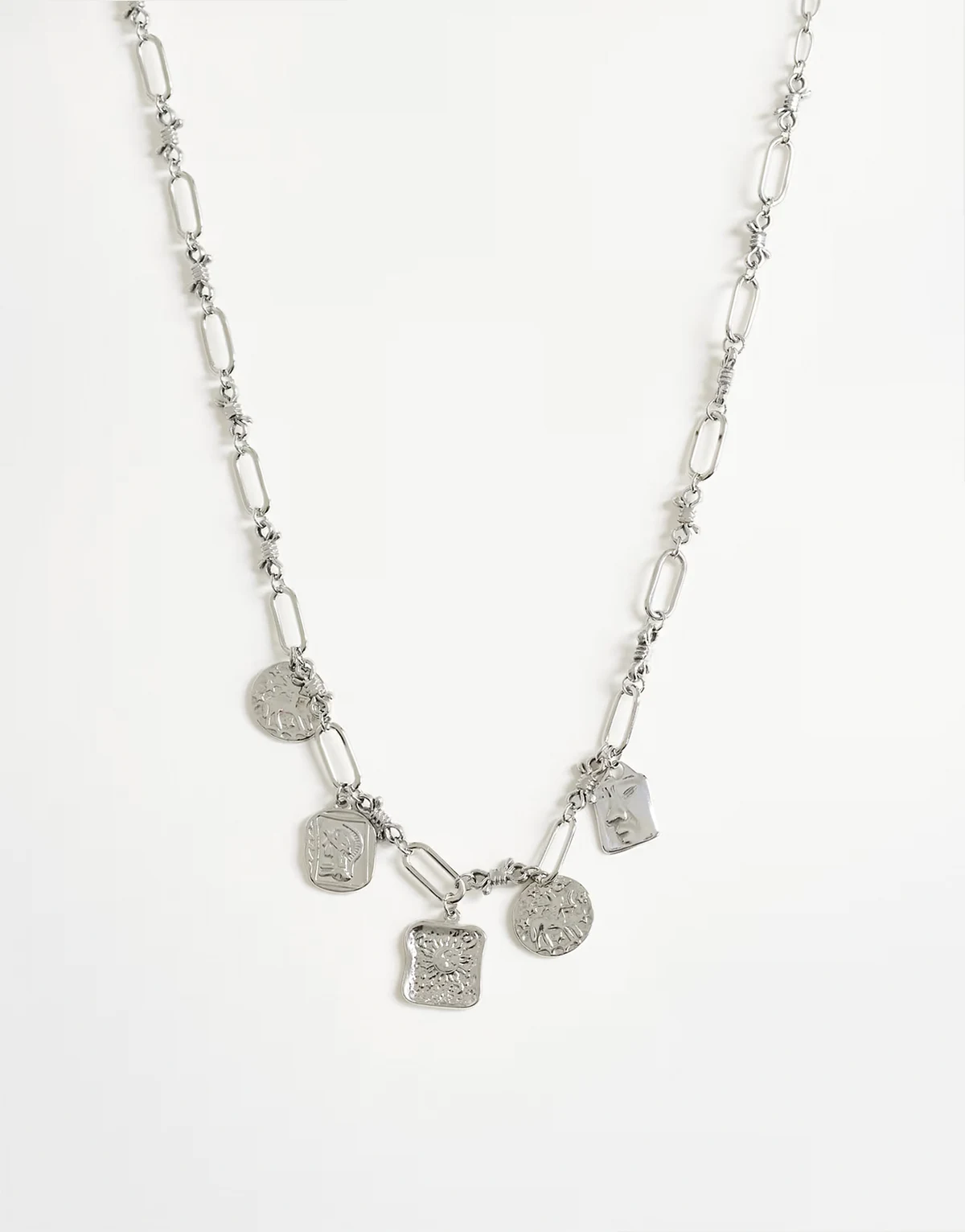 – Naya – Wasserfeste Halskette aus Edelstahl in Silberoptik mit Anhängern