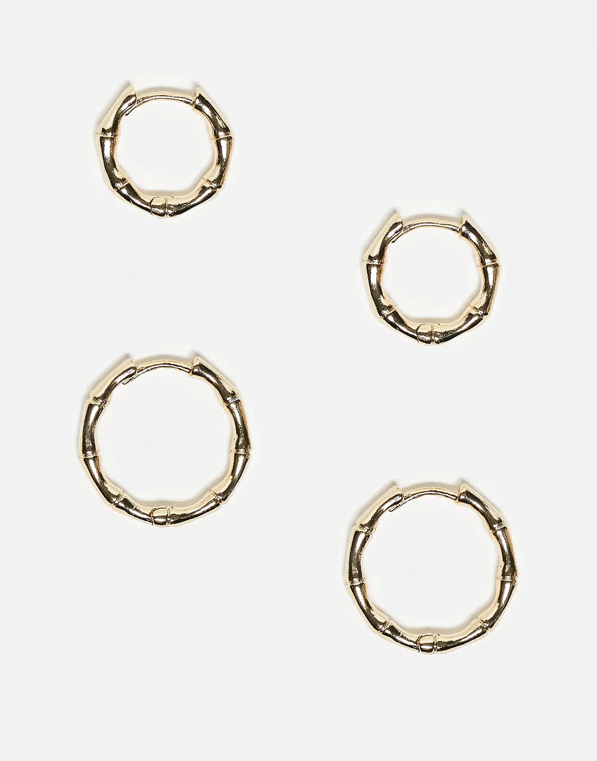 – Z – Zestaw 2 par pozłacanych 14-karatowym złotem skręconych kolczyków-kół