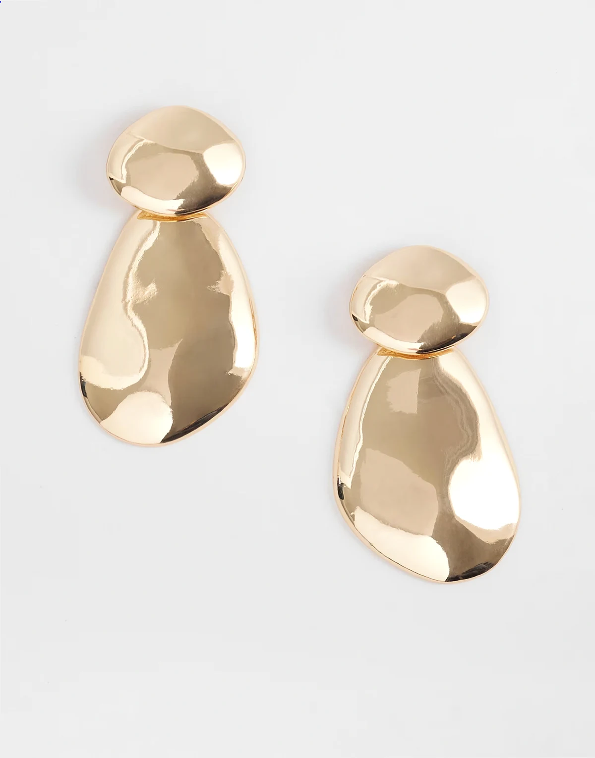statement molten drop earrings in gold tone