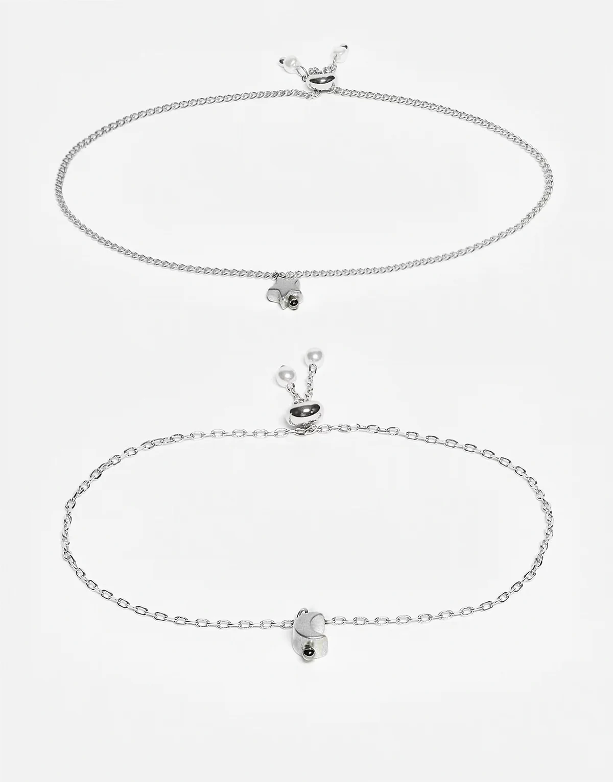 – Zestaw 2 bransoletek przyjaźni z zawieszkami ze sztucznymi perłami