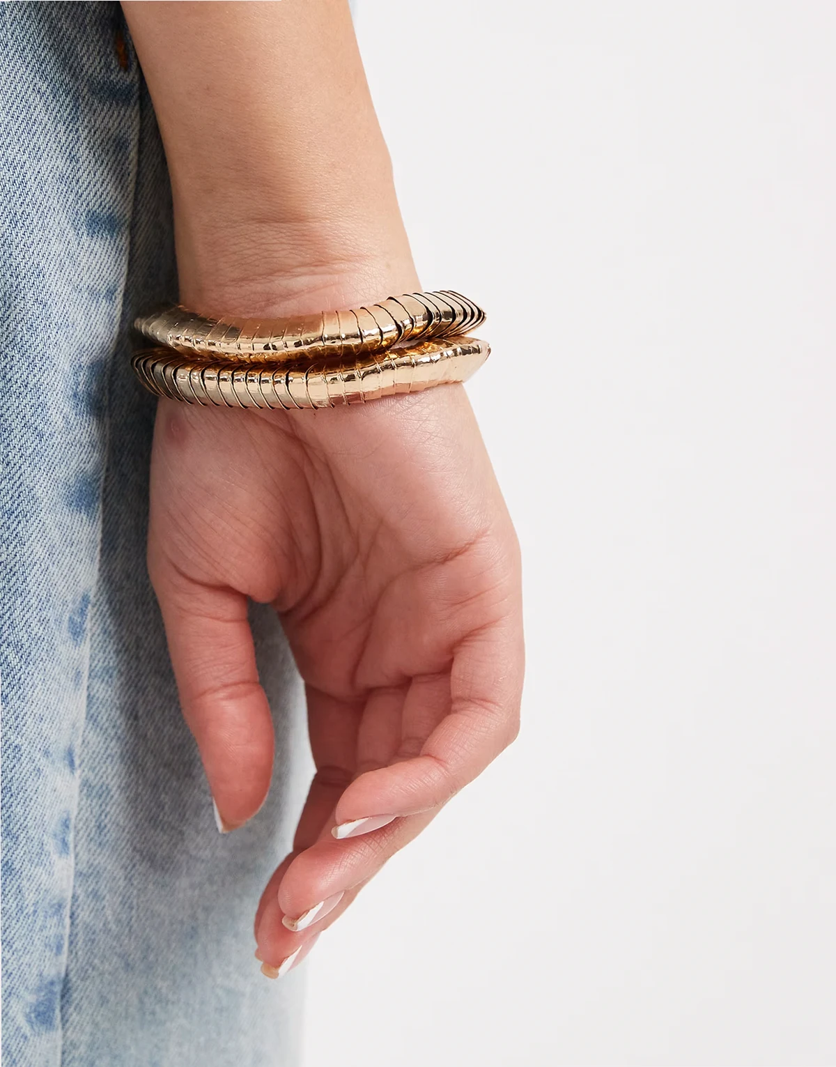 – Armadillo – Elastisches Armband in Goldoptik