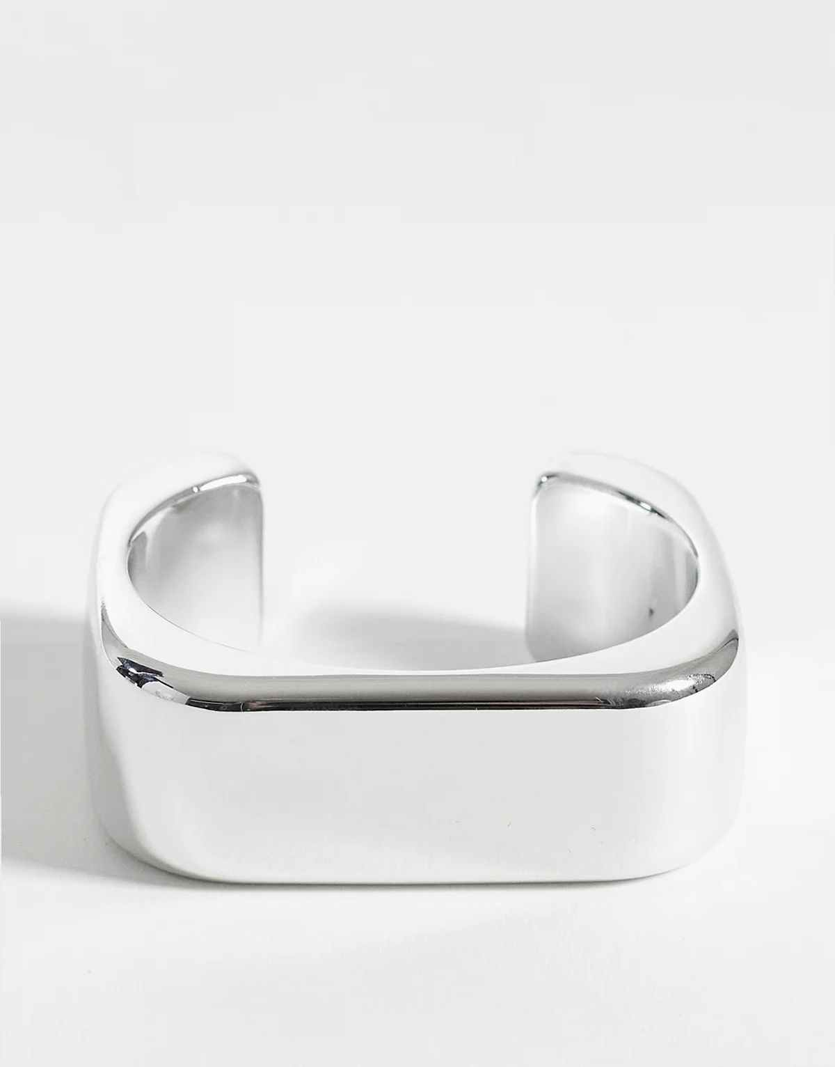open bangle bracelet in silver