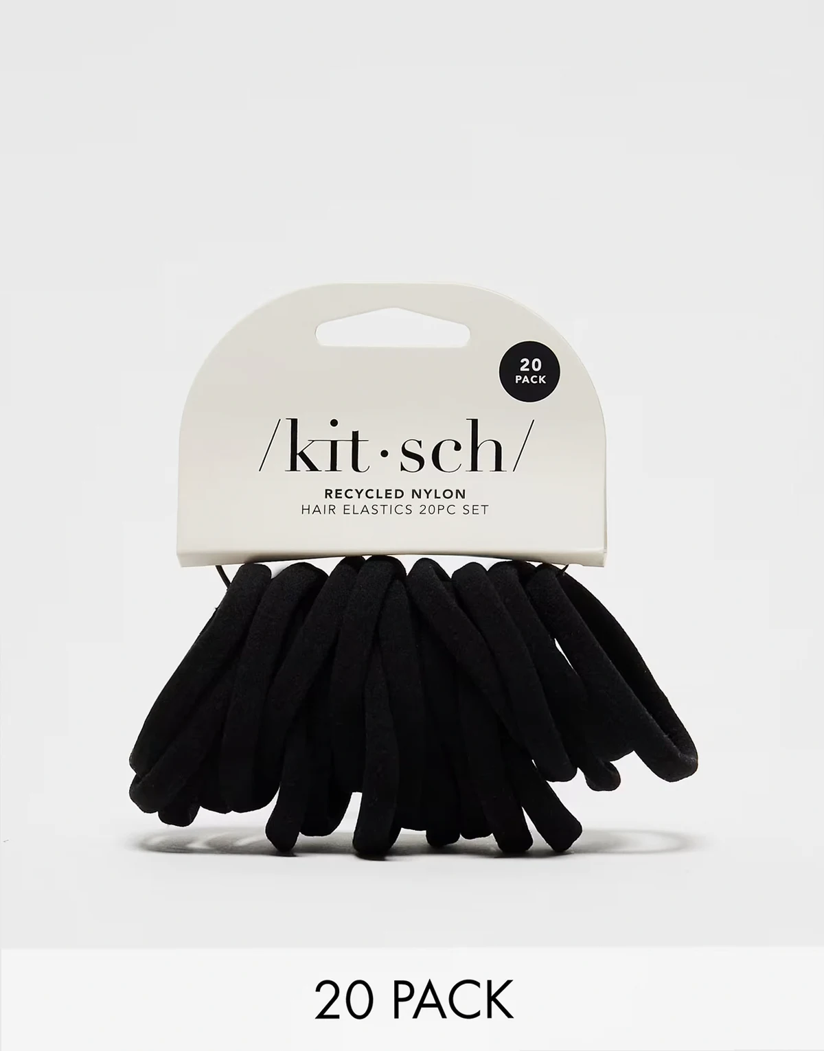 – Haargummi aus Nylon im 20er-Pack in Schwarz