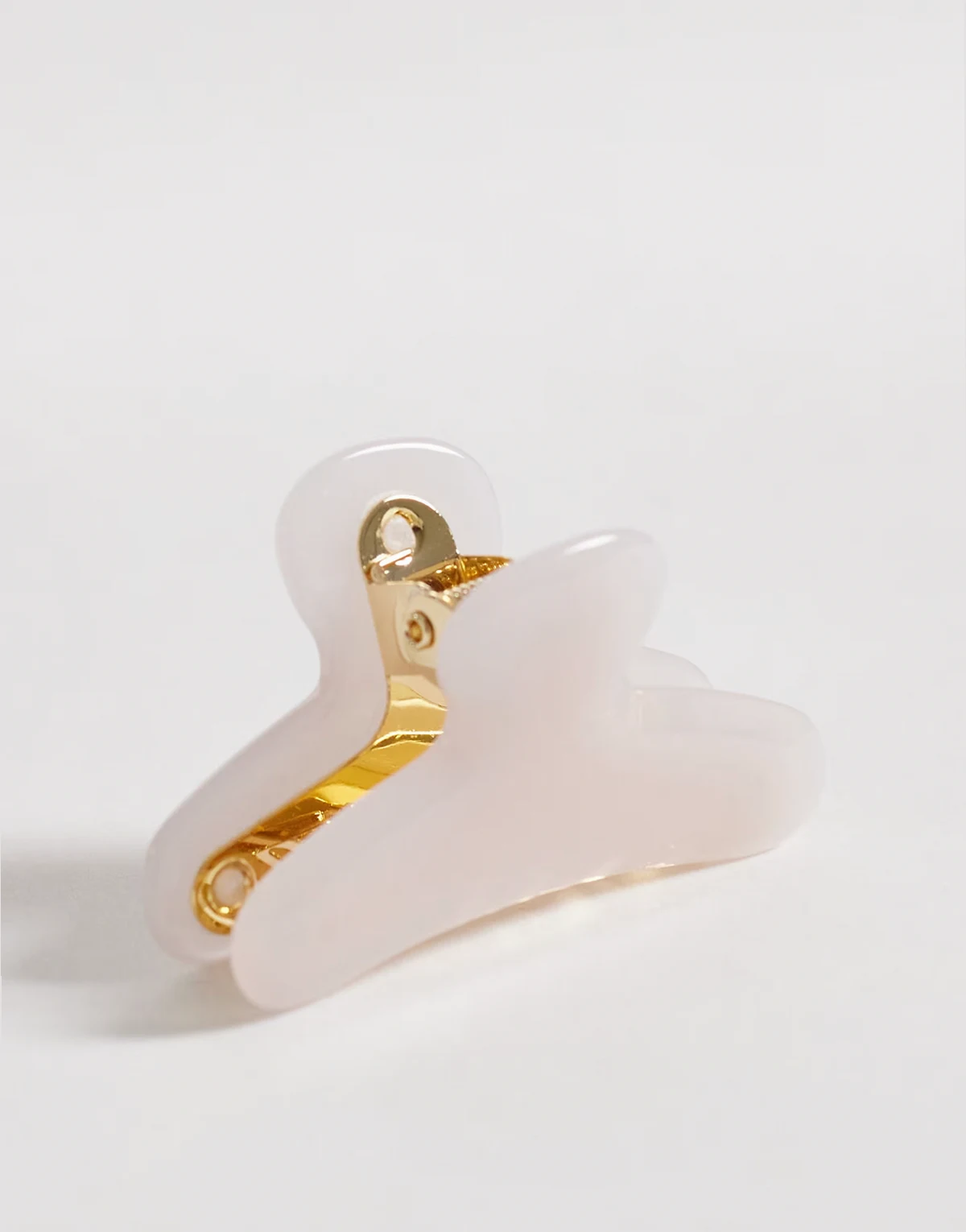 – Große Haarklammer in transparentem Weiß