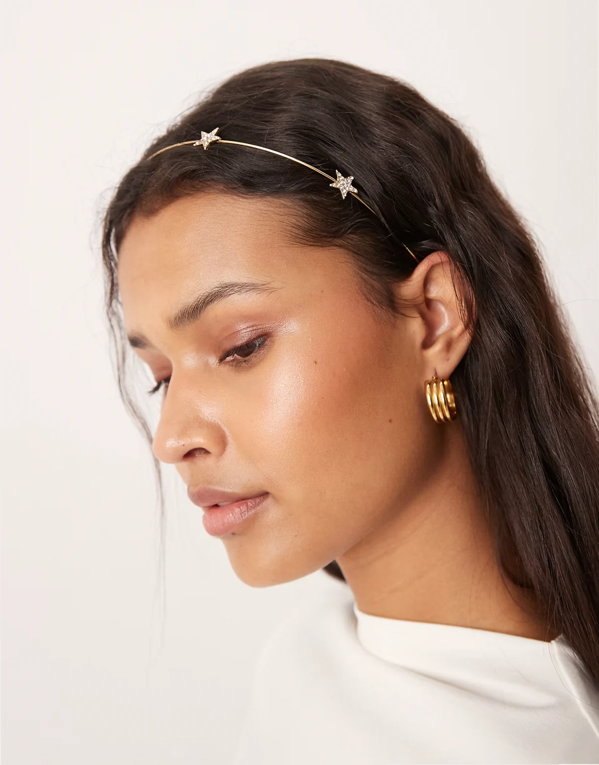 – Haarreif in Gold mit Sterndetails