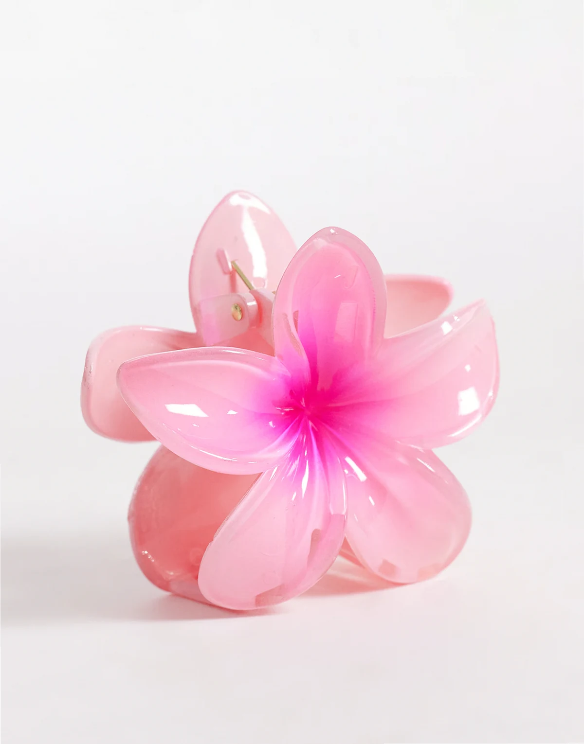 flower claw clip in fuchsia pink