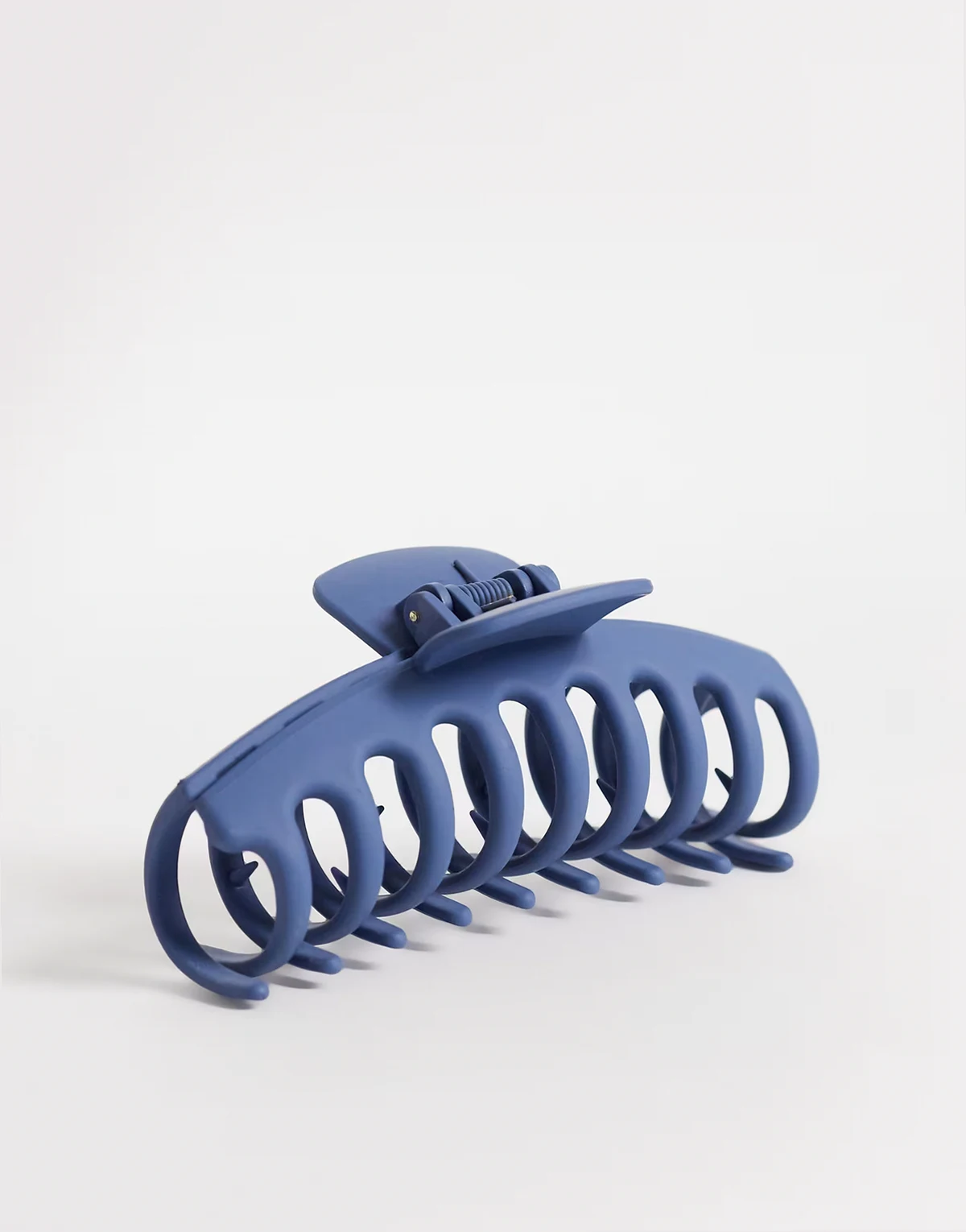 extra large matte hair claw clip in blue