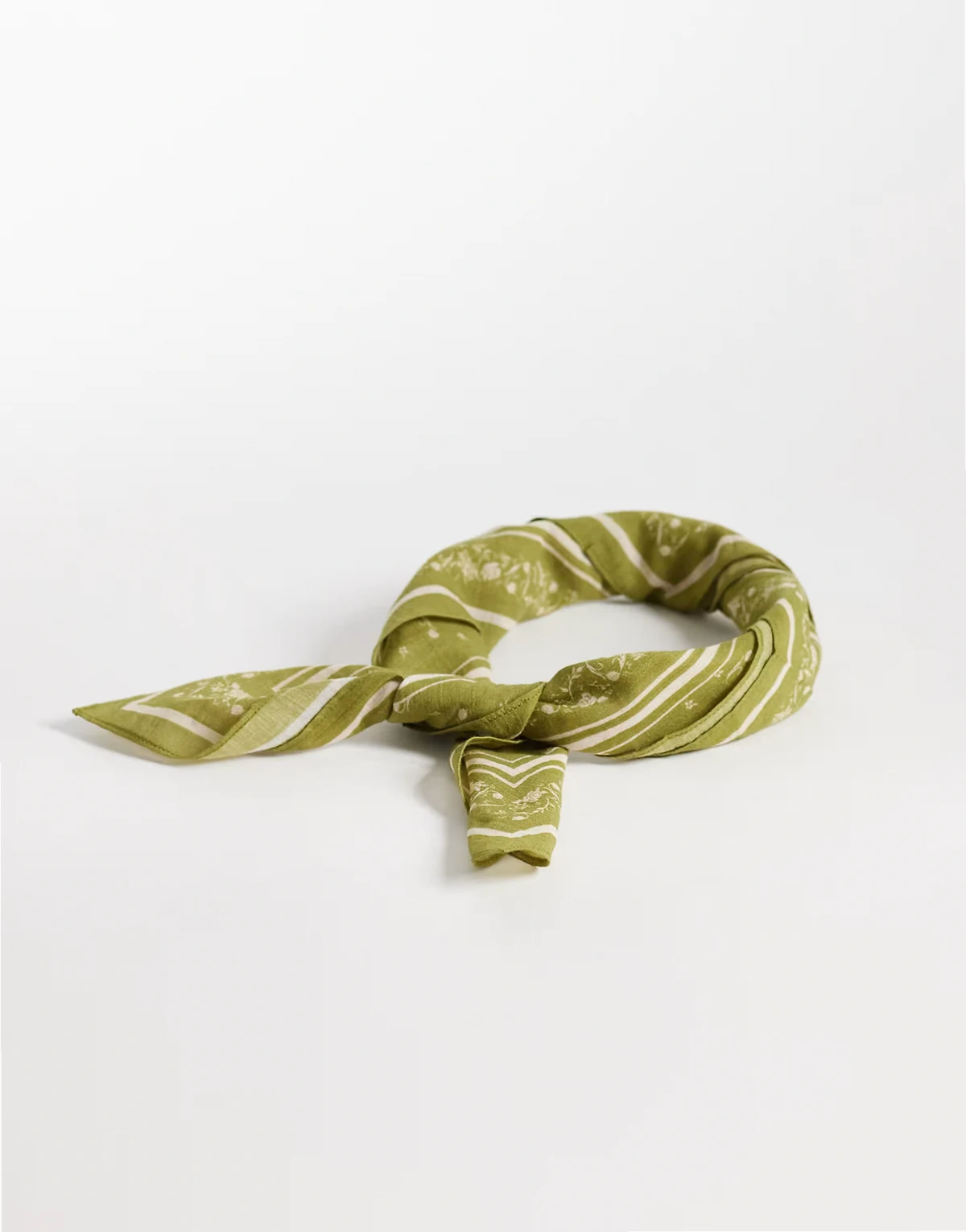 tulipa cotton headscarf in olive green