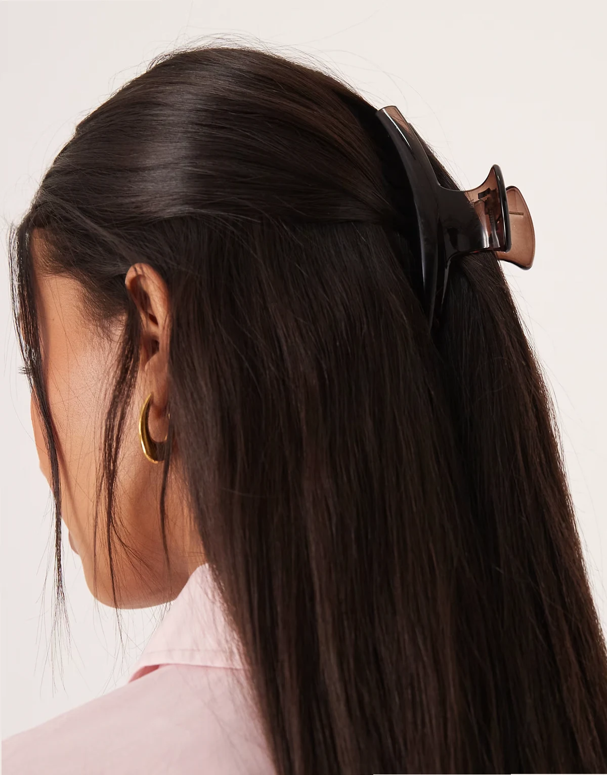 large hair claw clip in brown