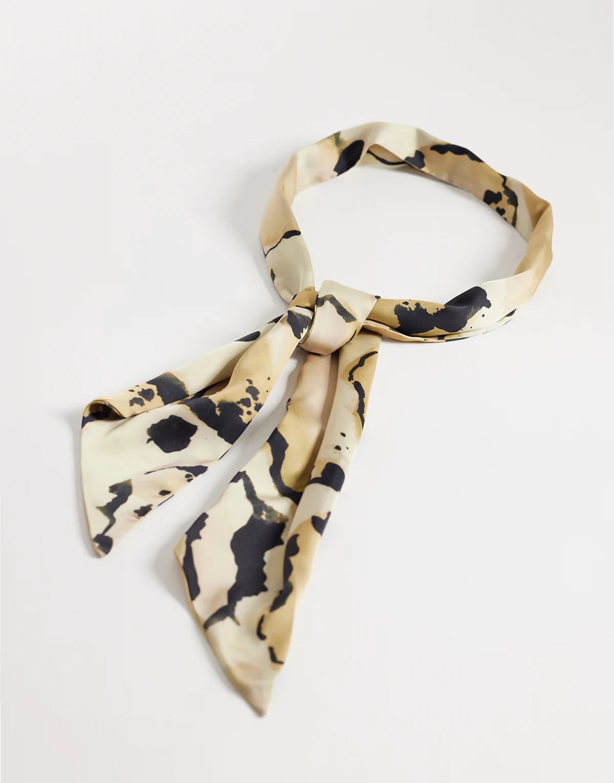 leopard print skinny scarf