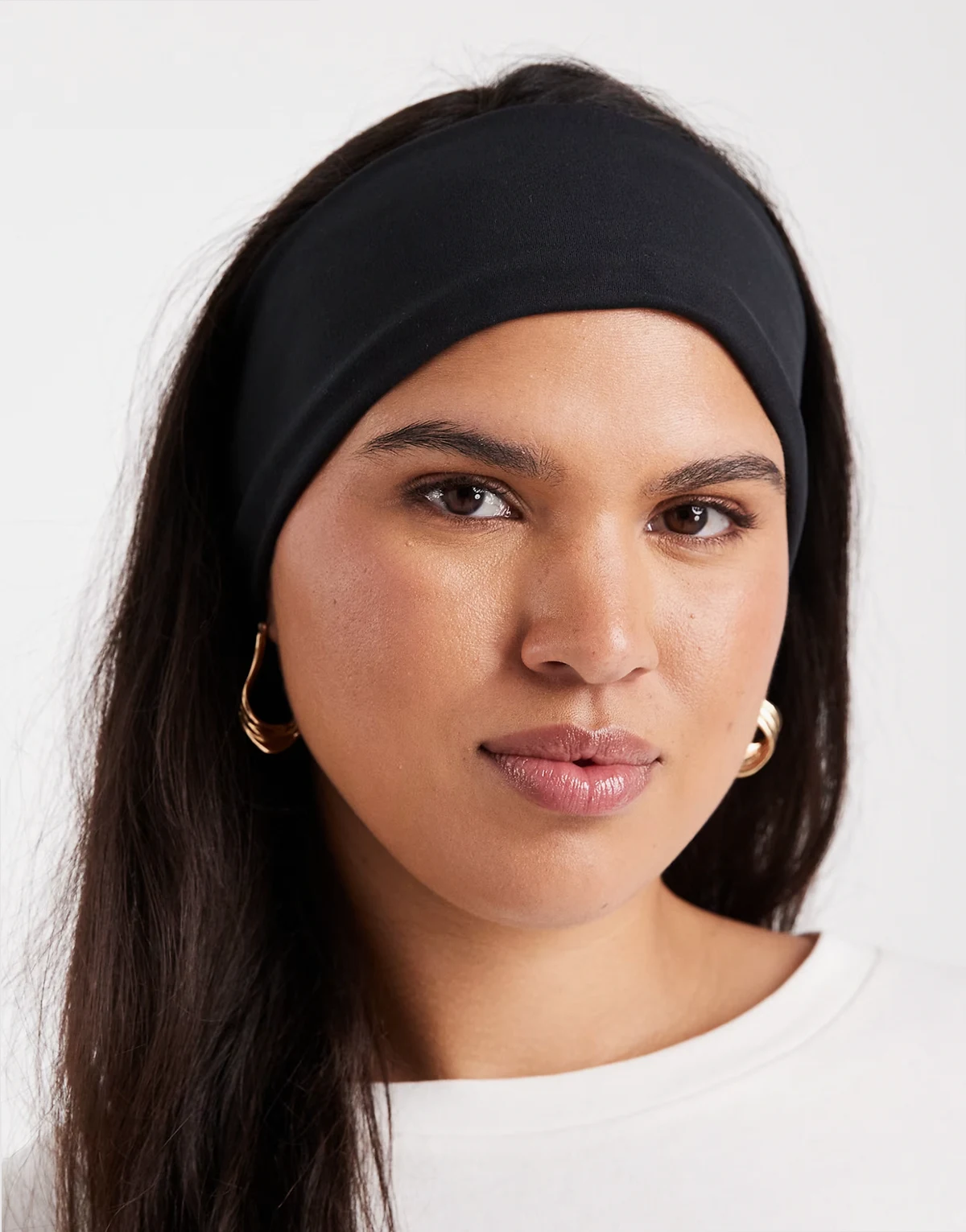 extra soft touch jersey headband in black
